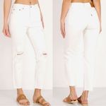 Levi's Levi’s cream Wedgie button fly 31 crop frayed bottom holes so cute Photo 1