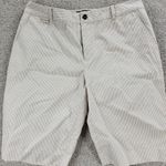 Ralph Lauren Vintage LRL ACTIVE Womens Shorts 6 Khaki Seersucker Bermuda Pinstripe Photo 5