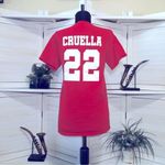 Gildan Disney Cruella Deville Red Cotton Short Sleeve T Shirt S Photo 1