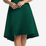 Alfred Sung NWT  Size 4R HUNTER GREEN HIGH LOW BRIDESMAID DRESS‎ Formal Photo 0