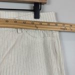 Uniqlo Pants Women's XL Cream Striped Stretch Straight Leg Classic Everyday Prep Photo 5