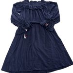 Rebecca Minkoff Rebecca Minkoff Dress Womens Small Blue Isla Off Shoulder Tassel Boho Festival Photo 5