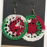 Crochet circle dangle earrings handmade MunandMe Photo 3