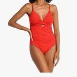 La Blanca Women's Standard Island Goddess Twist Keyhole One Piece Swimsuit SZ 14 Photo 2