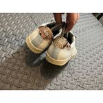 P448  Snake Skin Sneakers in Pink White pearlescent‎ leather size 38 US 7.5-8 Photo 5