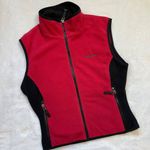 Obermeyer Vintage Fleece Vest Women's Medium Embroidered Logo Red Black Full Zip Photo 8