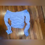 Open Edit NWOT  Off the Shoulder Ruched Long Sleeve Photo 3