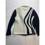 Anne Carson Carson Wool Jacket M Black White Striped Blazer Womens Retro Photo 10