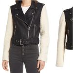 Pistola  Anita Moto Faux Leather Shearling Black Beige Jacket XS Photo 7