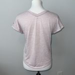 Columbia V-Neck Lightweight Short Sleeve Light Pink Knit Tee Shirt Womens XS Photo 6