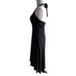Cache Womens Size 2 Black Beaded Embellished Halter Dress Formal Dance Photo 3
