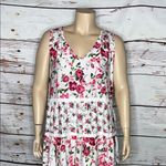 Woman Within  Sz 26/28 2X White - Rose Floral Print Crochet Lace Tank Top Blouse Photo 1