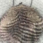 Chico's Chico’s Elegant Gray Fax Chain Fur Shoulder Bag Photo 2