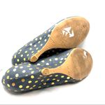 OH DEER! GRAY LEATHER "LADY IN WAITING" GOLD POLKA DOT HEELS (8) Photo 10