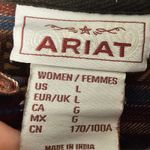 Ariat Womens Brown Horseshoe Bend Long Sleeve Pullover Shirt Large Photo 3