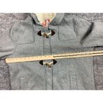 OP  XL Hooded Sweatshirt Jacket Faux Fur Gray Full Zip Hooks Womens Long Sleeve Photo 7