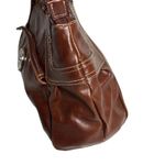 Nine West Women's Brown Leather Shoulder Bag with Zip Closure Photo 5
