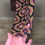 Loft Medallion Ruffle Shoulder Bar Back Blouse Top Woman’s Large Photo 3