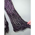 Soulmates Vintage Whimsy Goth Silk Beaded Cardigan Shawl. Sz XL. Photo 5