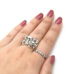 Gothic Skull Ring Silver Photo 2