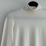 Max Mara Sweater Womens Medium Cream Ecru Turtleneck Jersey Viscose Jumper Luxe Photo 1
