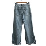 Alice + Olivia  Jeans Amazing High Rise BF Raw Hem Cuff Jean Rockstar Blue Wash Photo 6