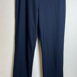 IC by Connie K Button Hem Stretch Pants Women’s Size Small Navy Made in USA Blue Photo 0