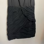 Greylin  Dress Black Sleeveless Bodycon Ruched Ruffle Cocktail Dress Photo 8
