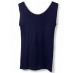 Brunello Cucinelli  L 12-14 Top Blouse Beaded Scoop Neck Sleeveless Tank Black Photo 2