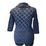 Old Navy Womens Sweater Cowl Neck Open Loose Knit Crochet Pullover Gray Large Photo 3