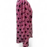 Ann Taylor  Black and Pink Graphic Long Sleeve Blouse Photo 1
