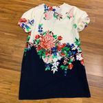 ZARA  Floral Print Dress Womens Size Medium V-Neck Short Sleeve‎ Casual Dress Photo 3