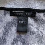 August Silk  Cardigan Sweater Black Silver Long Sleeve Top Women's Petite Large Photo 7