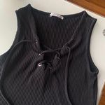 ZARA Basic Black Tie Tank Photo 2