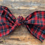 Vintage Scotland Pure Wool Tartan Plaid Scarf Red Fringe 58" x 10" Winter Wrap Photo 0