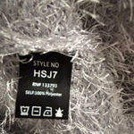 POL Women's Fuzzy Knit Open Back Cardigan Sweater Gray Size M Photo 6