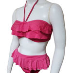 Kenneth Cole  Reaction Pink Ruffle Bikini (M) Photo 0