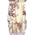 Southern Fried Chicks Southern Fried Chics Rose Gold Sequin Floral Mesh Midi Dress M Adjustable Straps Photo 8