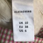 Alexachung Houndstooth Jacquard-Knit Mini Dress Jumper Buckled Straps Baby Pink Photo 9