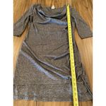 Bench  Restore 3/4  sleeve mini Dress grey marl cowl neck and side tie detail Photo 3