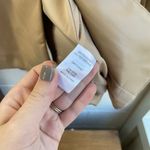 Joie NWT  Leather Faux Tan Beige Blazer Coat Jacket Blogger Pinterest Fav Cream Photo 13