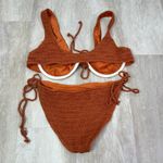 LPA Crochet Mystique Bikini Set in Rusty Orange Medium Top Small Bottoms Photo 4