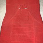 Bebe hot coral cutout bandage dress Photo 5