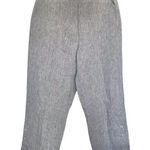 Monterey Bay 100% Linen Dress Pants High Waist Gray Button Minimalist Plus Sz 16 Photo 0