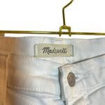 Madewell 9’’ High Rise Skinny Crop Frayed Distressed Jeans in White Size 31 Photo 9
