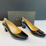 Bruno Magli Danbel Womens Black Patent Leather Crocodile Print Block Heel Pumps Photo 10