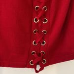 Chico's Chico’s V-Neck Sweater Women's Large Tunic Top Longline Red Knit Holiday Festive Photo 6