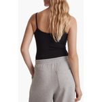 Madewell  Cami Thong Bodysuit Women's Small Black Sleeveless Strappy NWT Photo 1
