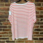 Old Navy NWT Luxe White Red Striped Short Sleeve T-Shirt Women's Size XXL Photo 6
