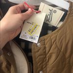 Woolrich  Olive Green Size M Quilted Longline Jacket Floral Vest Combo Photo 8